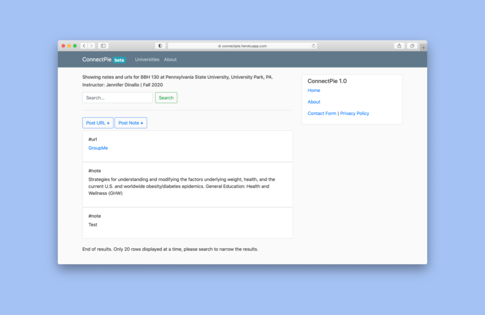 ConnectPie social app