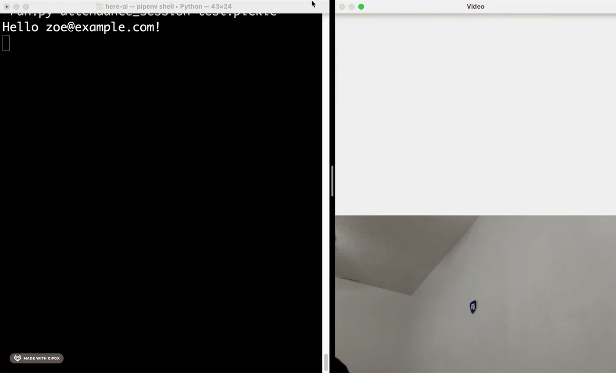 HereAI facial-recognition attendance demo